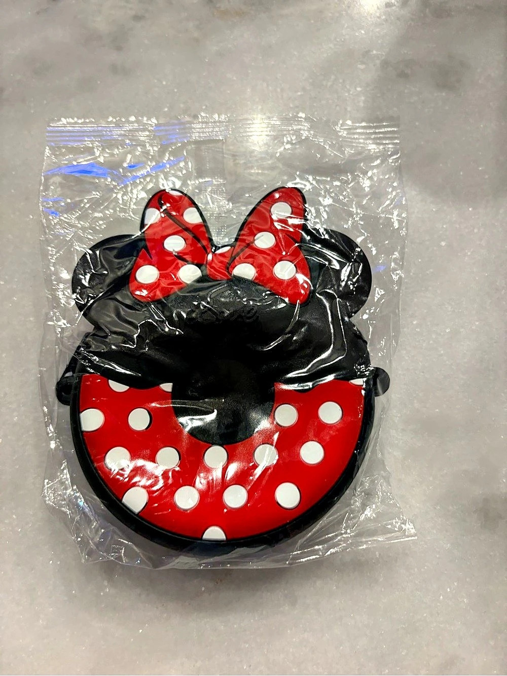 Disney Minnie Mouse Bow And Ears Donut Dessert With Polka Dot coin Bag